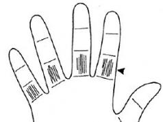 Special signs and lines on the fingers
